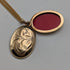 1987 British Vintage 9ct Gold Oval Locket Pendant Necklace